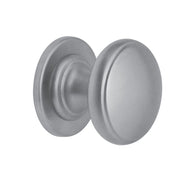Hardbrass voordeurknop Pragma 70 mm Mat Chroom vooraanzicht