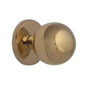 Hardbrass voordeurknop Sfera PVD messing vooraanzicht