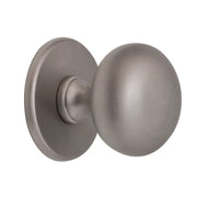 Hardbrass voordeurknop Iris 72 mm PVD inox vooraanzicht