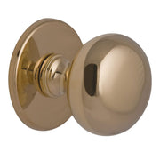 Hardbrass voordeurknop Iris 72 mm PVD messing vooraanzicht