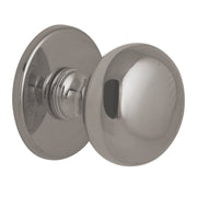Hardbrass voordeurknop Iris 72 mm PVD glans nikkel vooraanzicht
