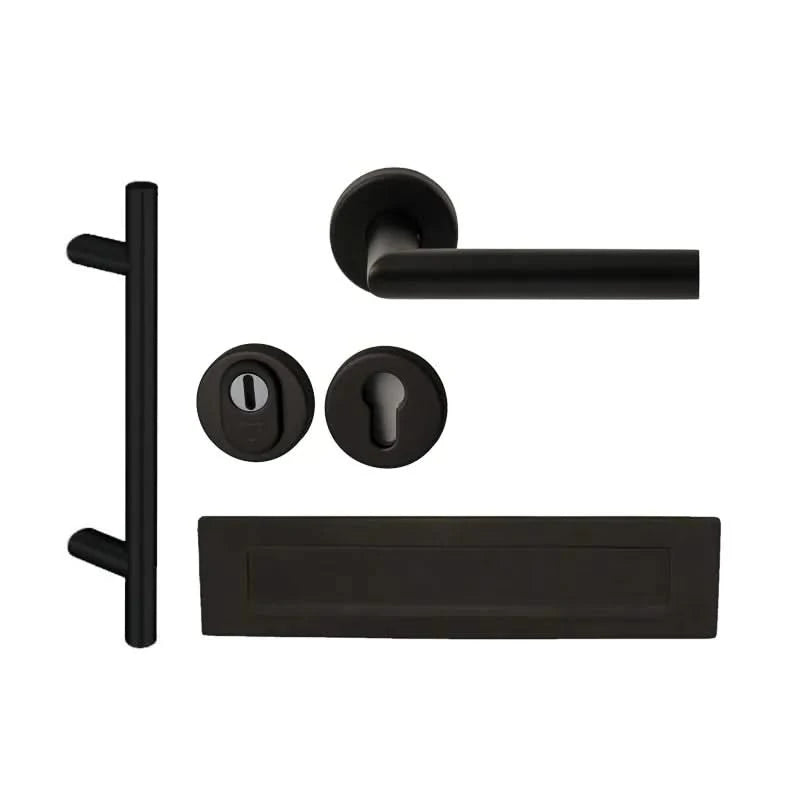 Roestvrijstalen Voordeurset Zwart