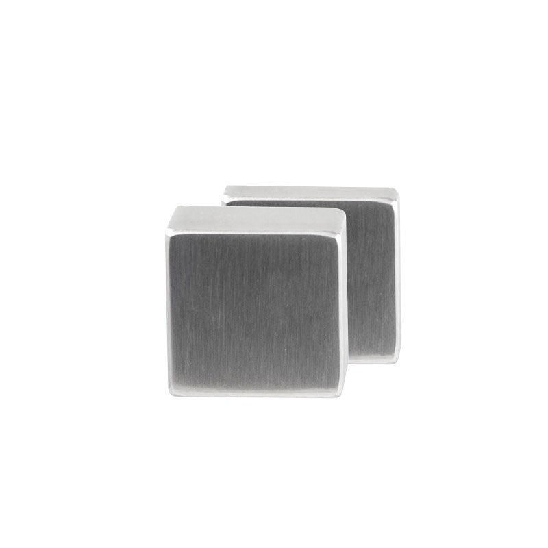 Hardbrass voordeurknop Quadro Exc PVD Inox vooraanzicht