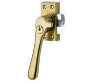 Artitec Mi Satori SKG1 raamsluiting met sluitplaat afsluitbaar Linea links Messing Antiek - Deurbeslag-expert