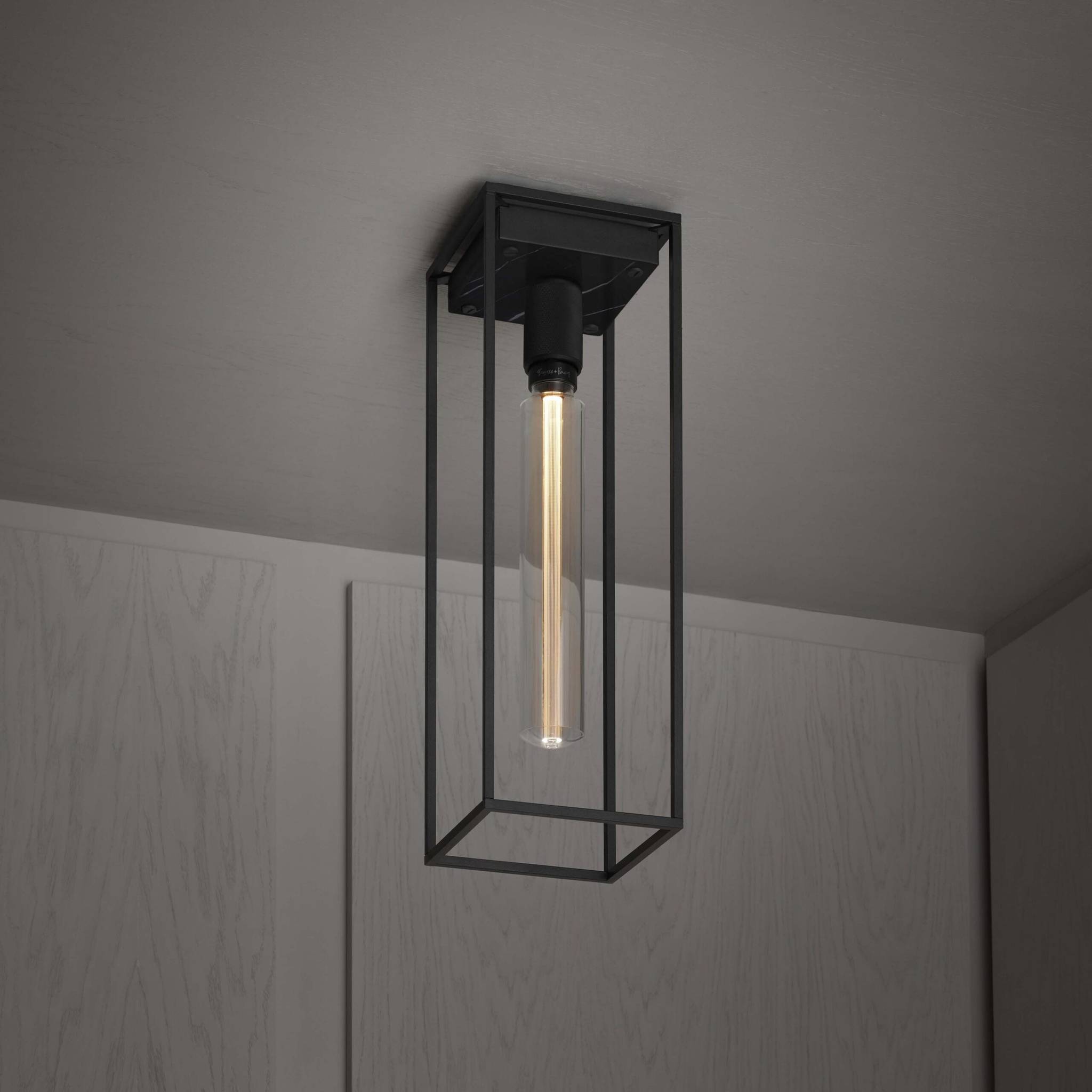 Buster + Punch Caged Ceiling Cross | Plafondlamp | Black Marble