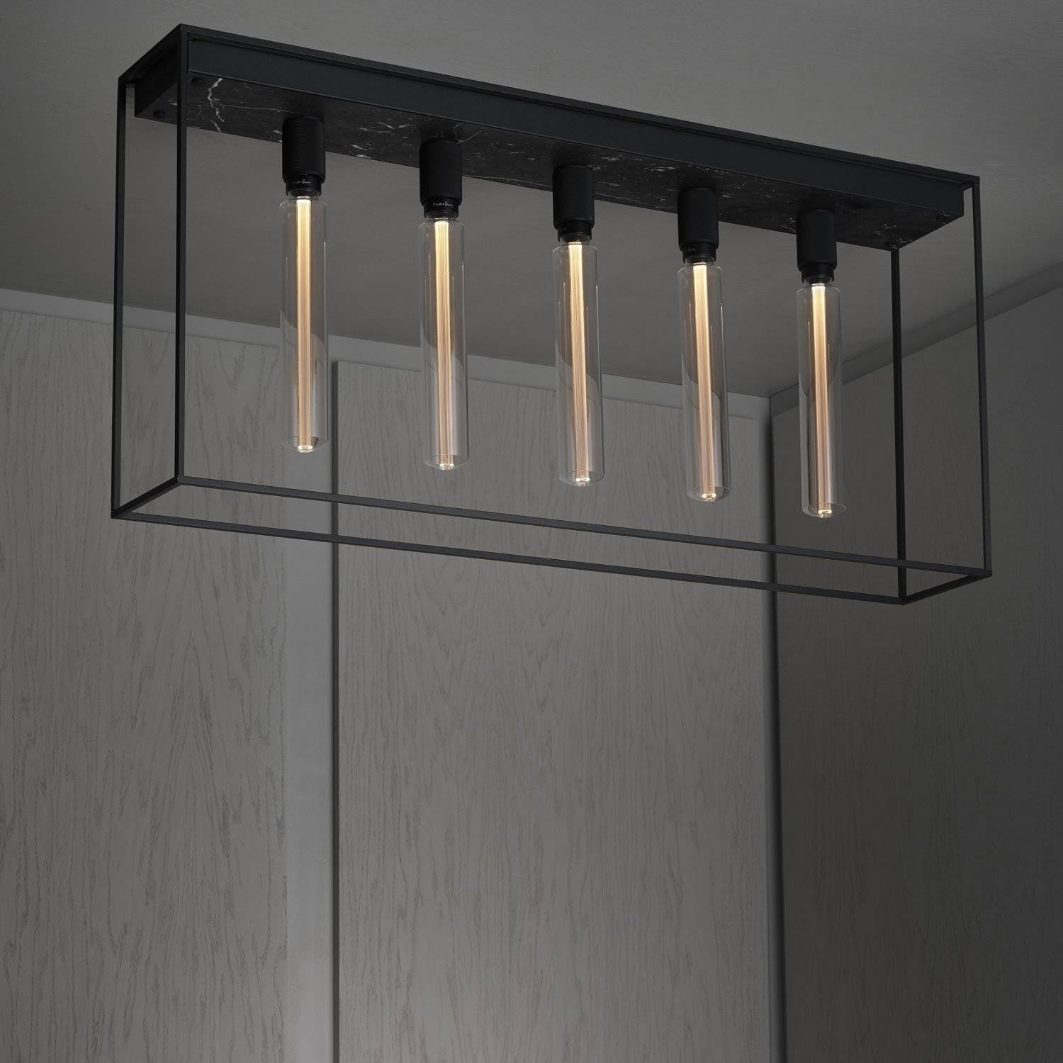 Buster + Punch Caged Ceiling Cross | Plafondlamp | Black Marble