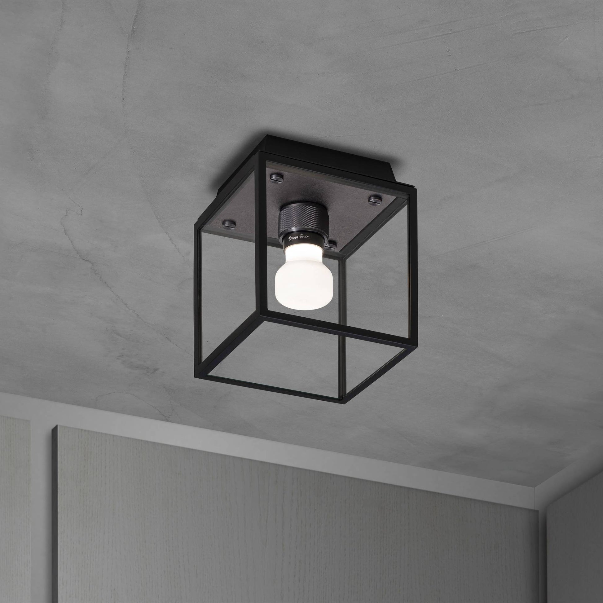 Buster + Punch Caged Wet | Plafondlamp Small | Gun Metal