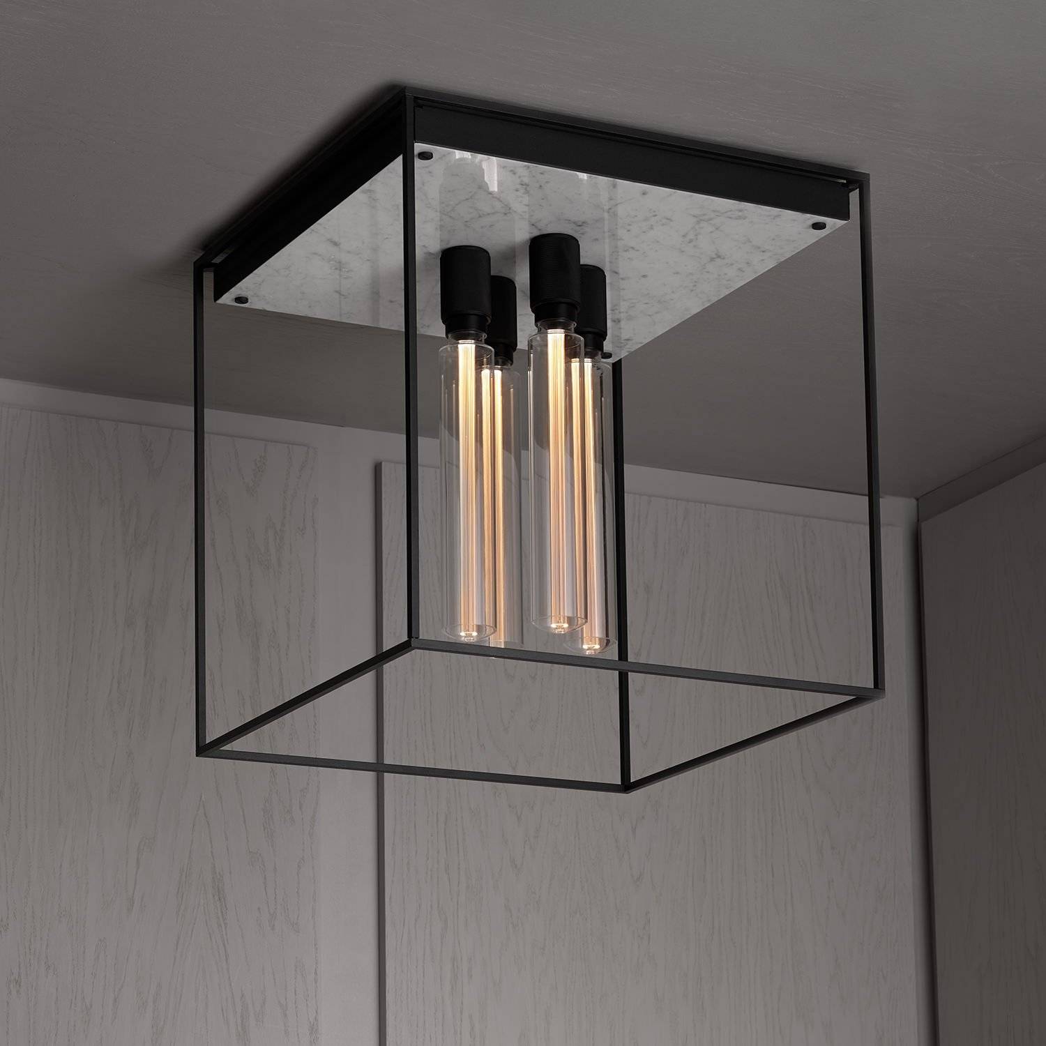 Buster + Punch Caged Ceiling Cross | Plafondlamp | White Marble