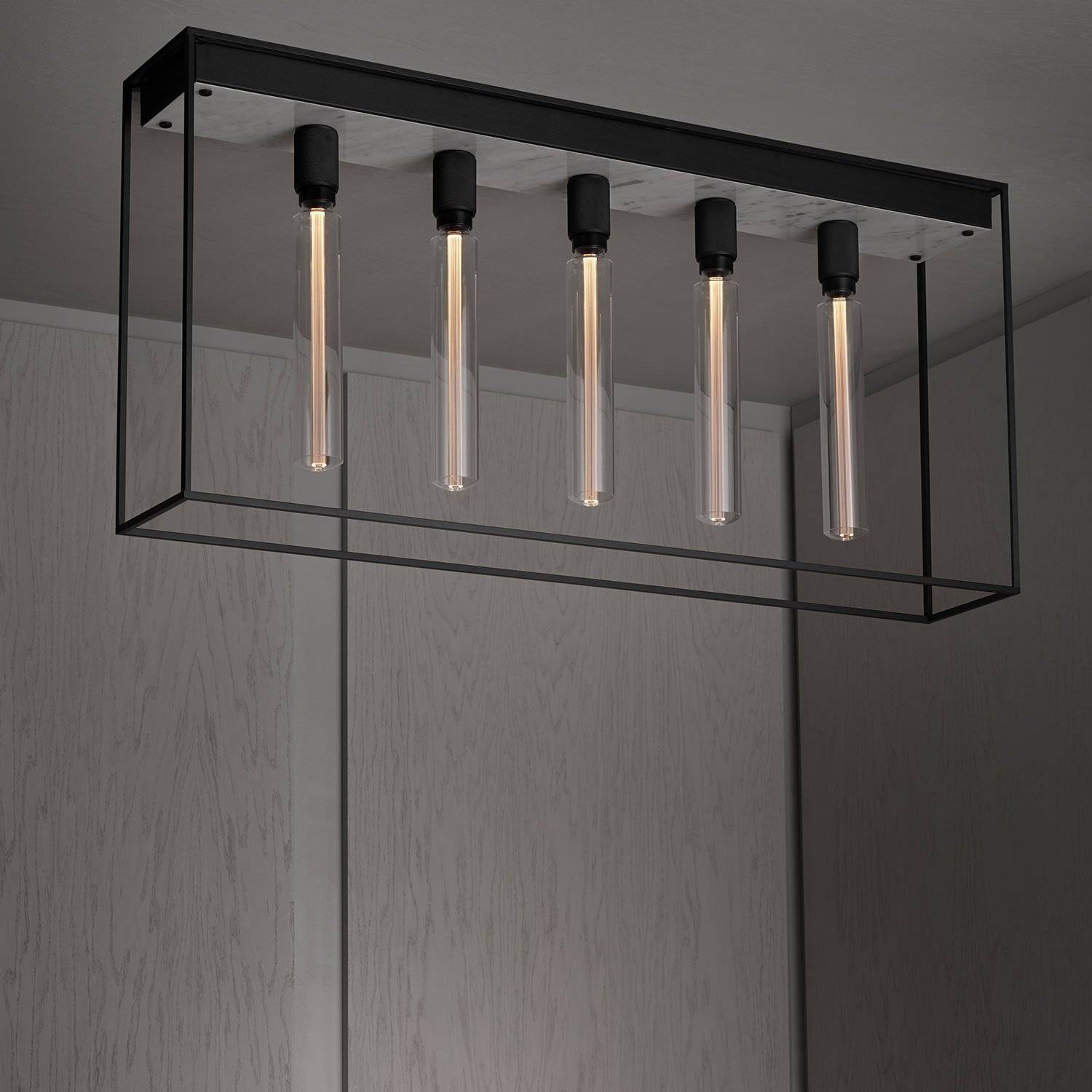 Buster + Punch Caged Ceiling Cross | Plafondlamp | White Marble