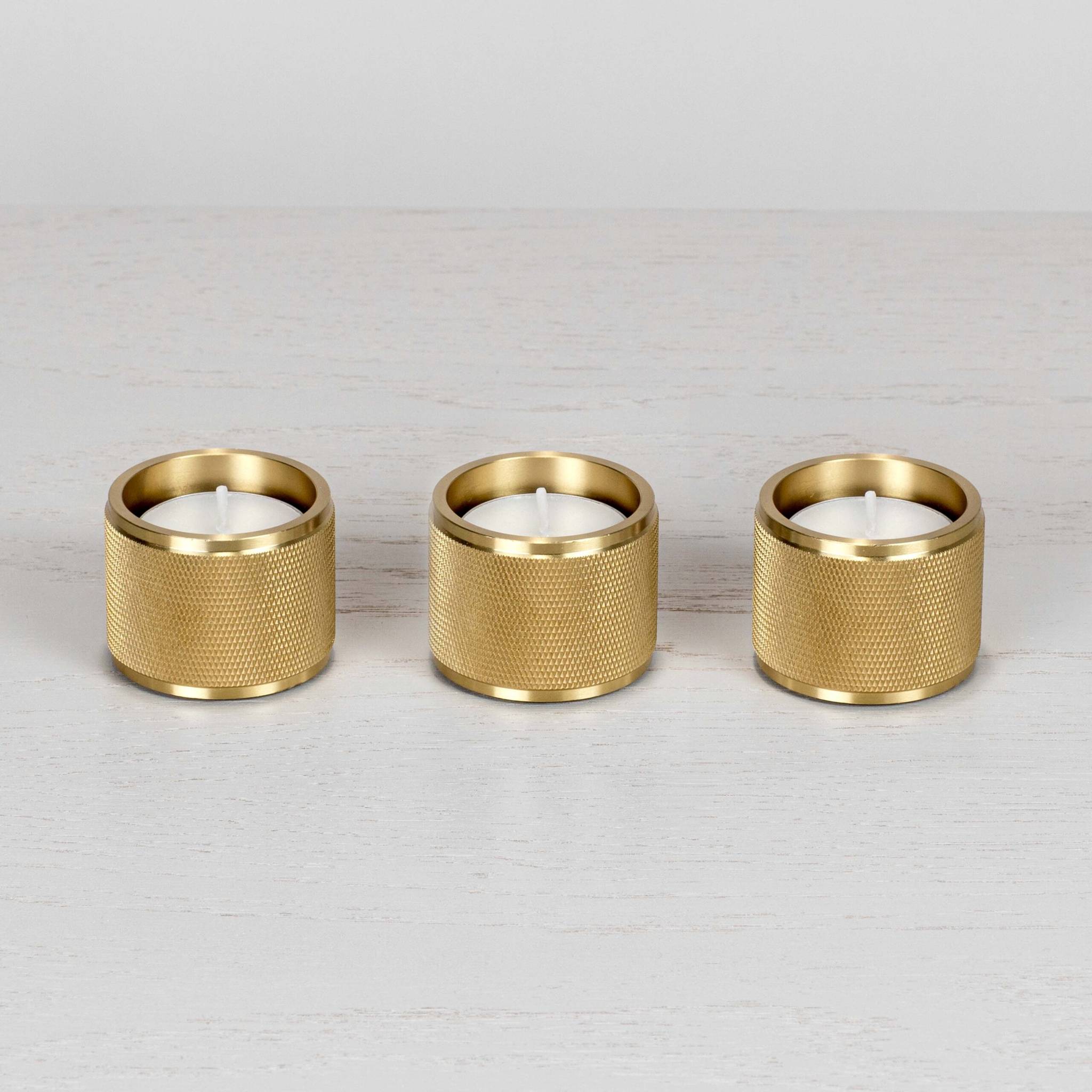 Buster + Punch | Waxinelichthouder Cross (set van 3) | Goud