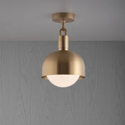 Buster + Punch Forked Ceiling | Plafondlamp Shade Globe Opal | Goud