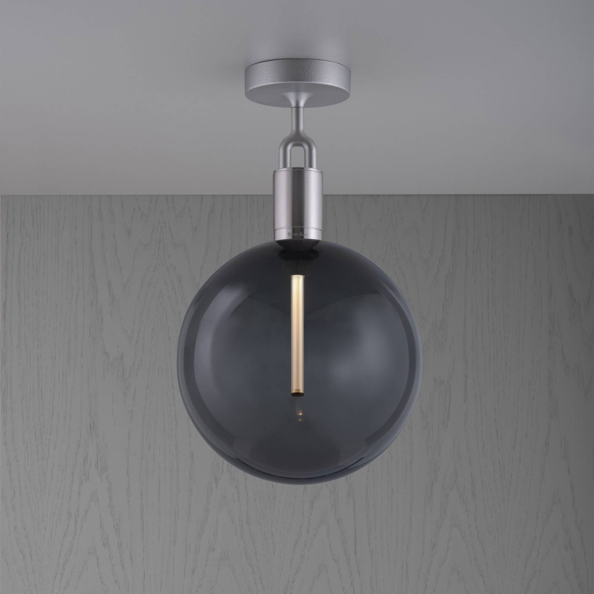 Buster + Punch Forked Ceiling | Plafondlamp Globe Smoked | Steel