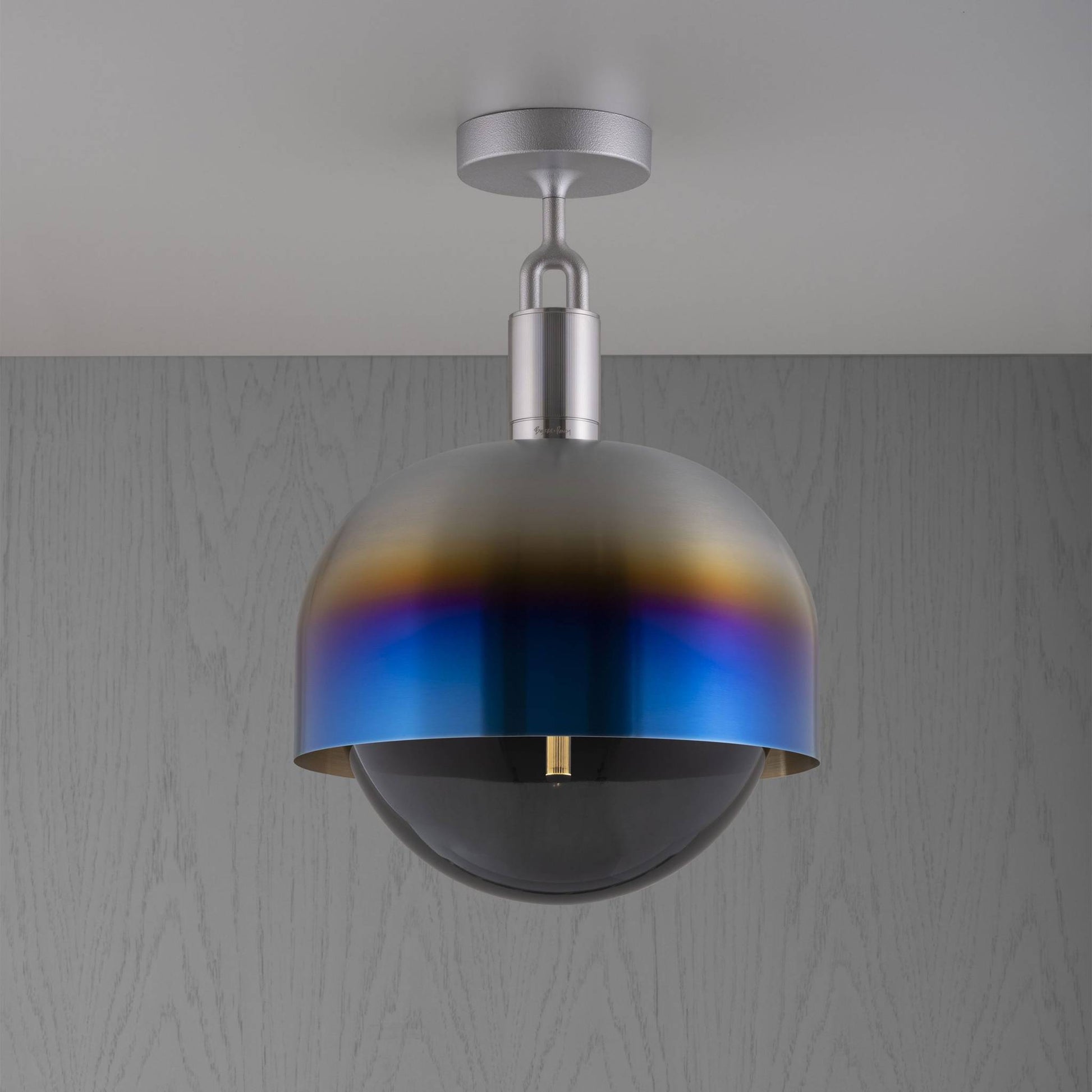 Buster + Punch Forked Ceiling | Plafondlamp Shade Globe Smoked | Burnt Steel
