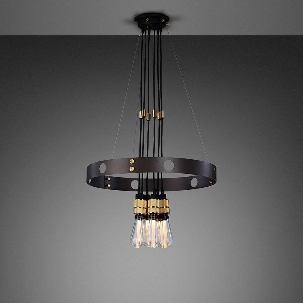 buster + punch hero light | kroonluchter graphite | goud