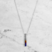 Buster + Punch | Ketting Vertical Linear Burnt Steel | Zilver