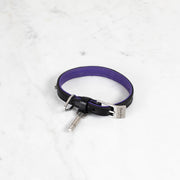 Buster + Punch | Hondenhalsband Cross Black Purple | Zilver