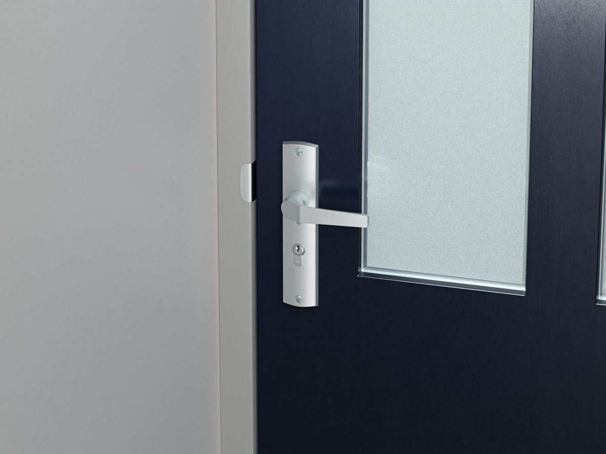 AXA | Veiligheidsbeslag Premium kruk Wing+Arrow PC92 anti-kerntrek | Aluminium naturel