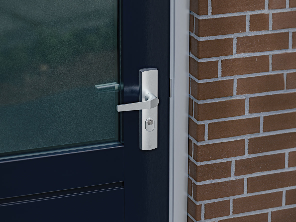 AXA | Veiligheidsbeslag Premium kruk Arrow PC55 anti-kerntrek | Aluminium naturel