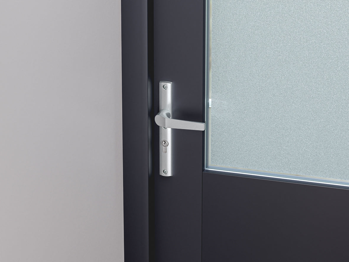 AXA | Veiligheidsbeslag Premium smal kruk Arrow PC72 anti-kerntrek | Aluminium naturel