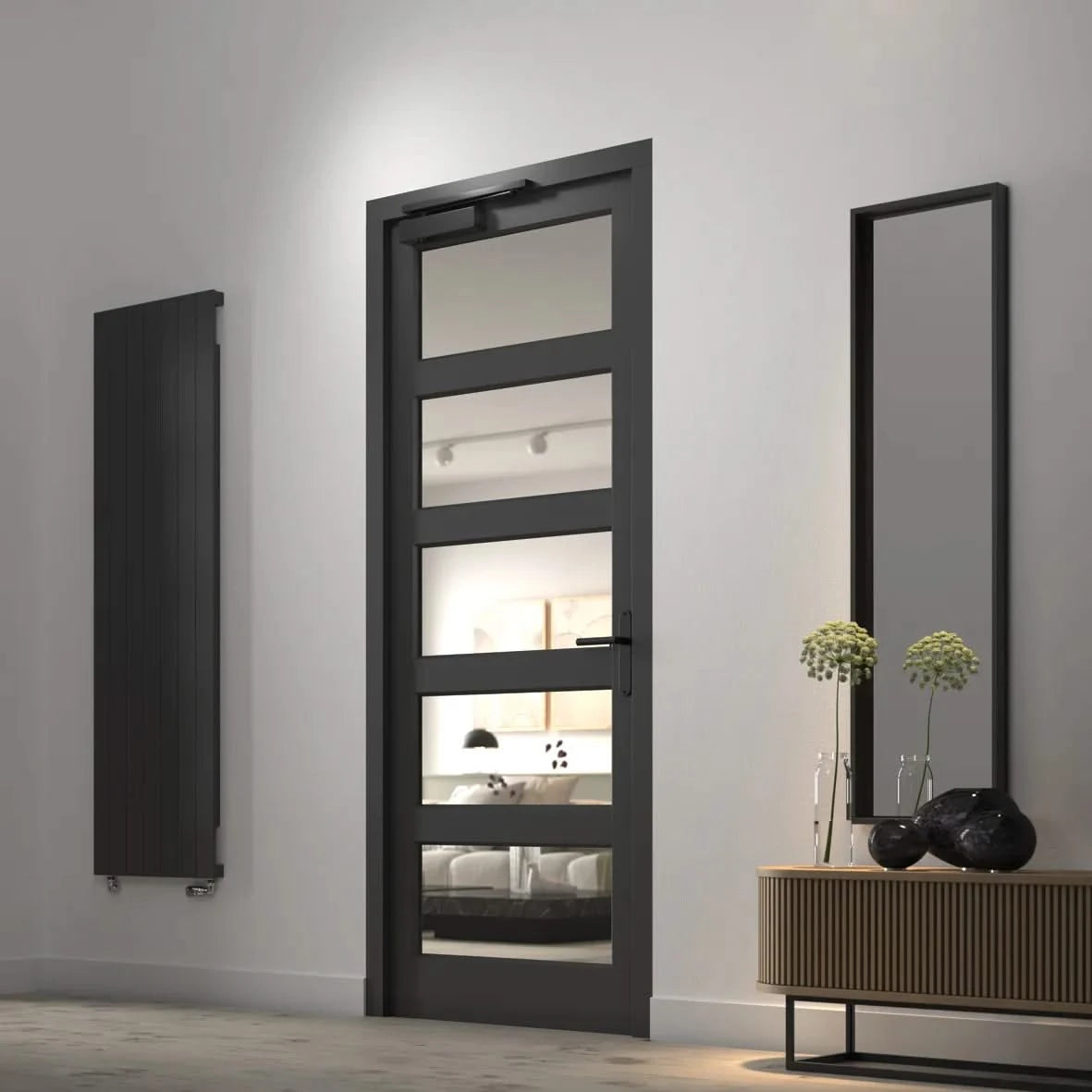 AXA Deurdranger 7509 instelbaar Zwart met glij-arm 80kg - Deurbeslag-expert