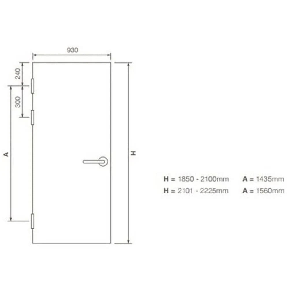Kogelstift paumelle DIN links 89 x 89 mm met ronde hoek RVS geborsteld - Deurbeslag-expert
