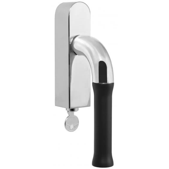 Formani EV101-DKLOCK-O draaikiepgarnituur afsluitbaar gepolijst roestvast staal/ mat zwart rechts/ links draaiend