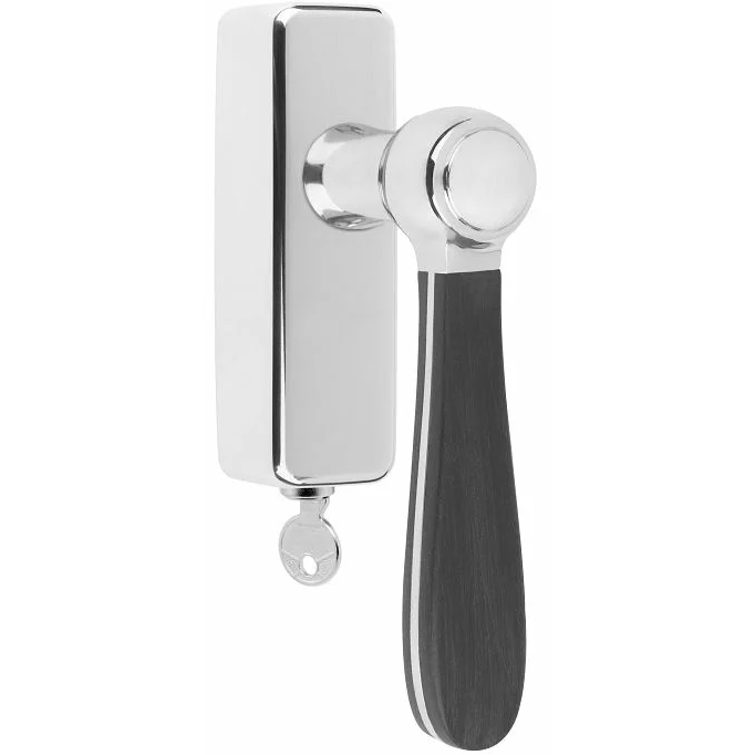 Formani LZ100-DKLOCK-O draaikiepgarnituur afsluitbaar gepolijst roestvast staal/ mat zwart rechts/ links draaiend