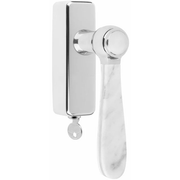 Formani LZ100MA-DKLOCK-O draaikiepgarnituur afsluitbaar gepolijst roestvast staal/ carrara marmer rechts/ links draaiend