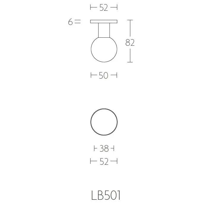Formani | Voordeurknop LB501 Vast op Rozet | RVS