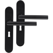 Differnz | Amsterdam deurkruk | ovaal schild | sleutel 56 mm | zwart