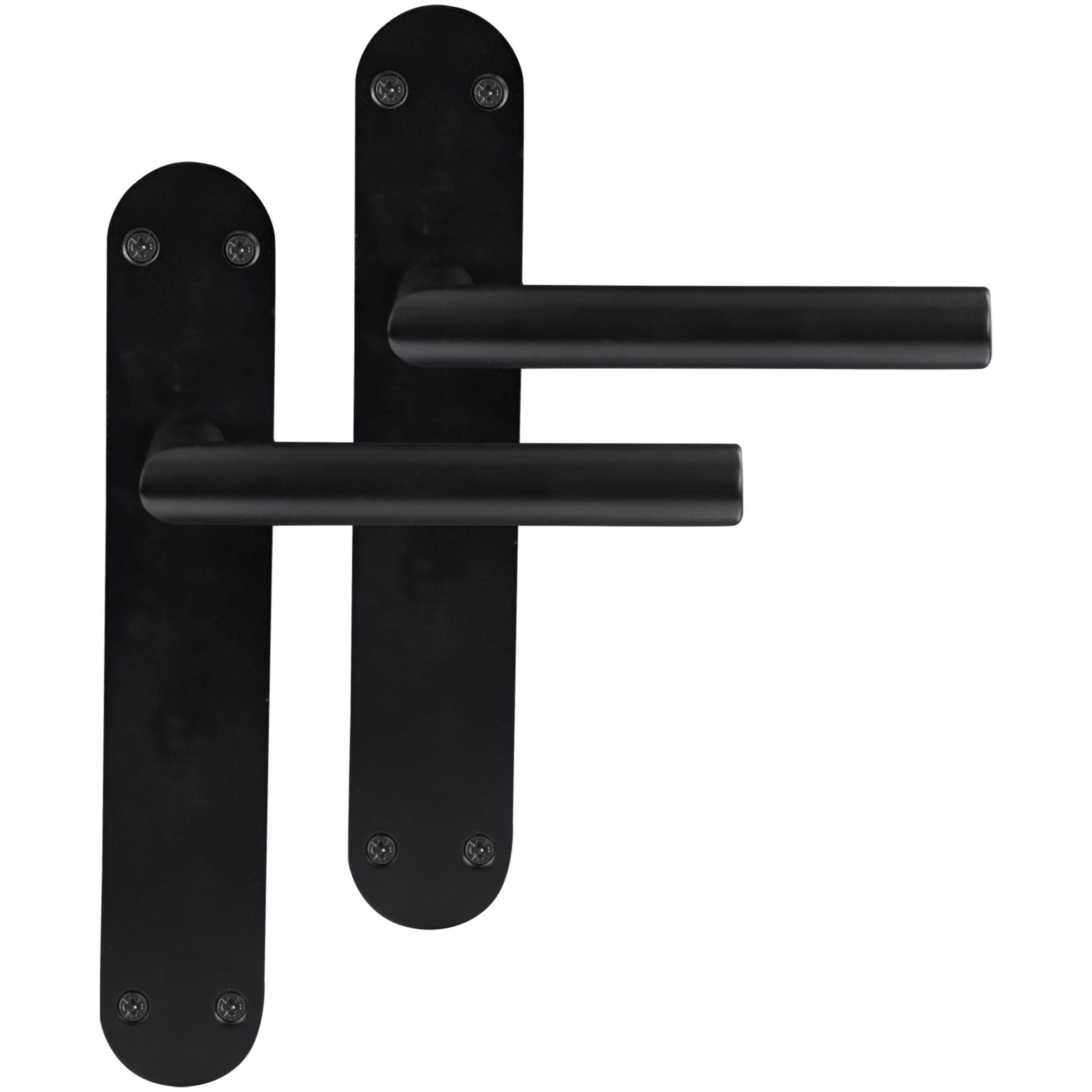 Differnz | Amsterdam deurkruk | ovaal schild | blind | zwart