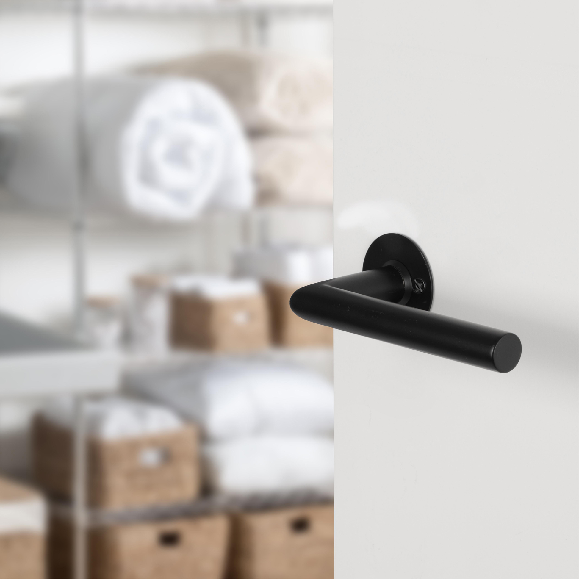 Differnz | Amsterdam deurkruk | rond rozet | zwart