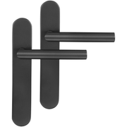 Differnz | Amsterdam deurkruk | ovaal schild | blind | gun metal