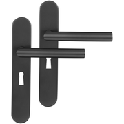 Differnz | Amsterdam deurkruk | ovaal schild | sleutel 56 mm | gun metal