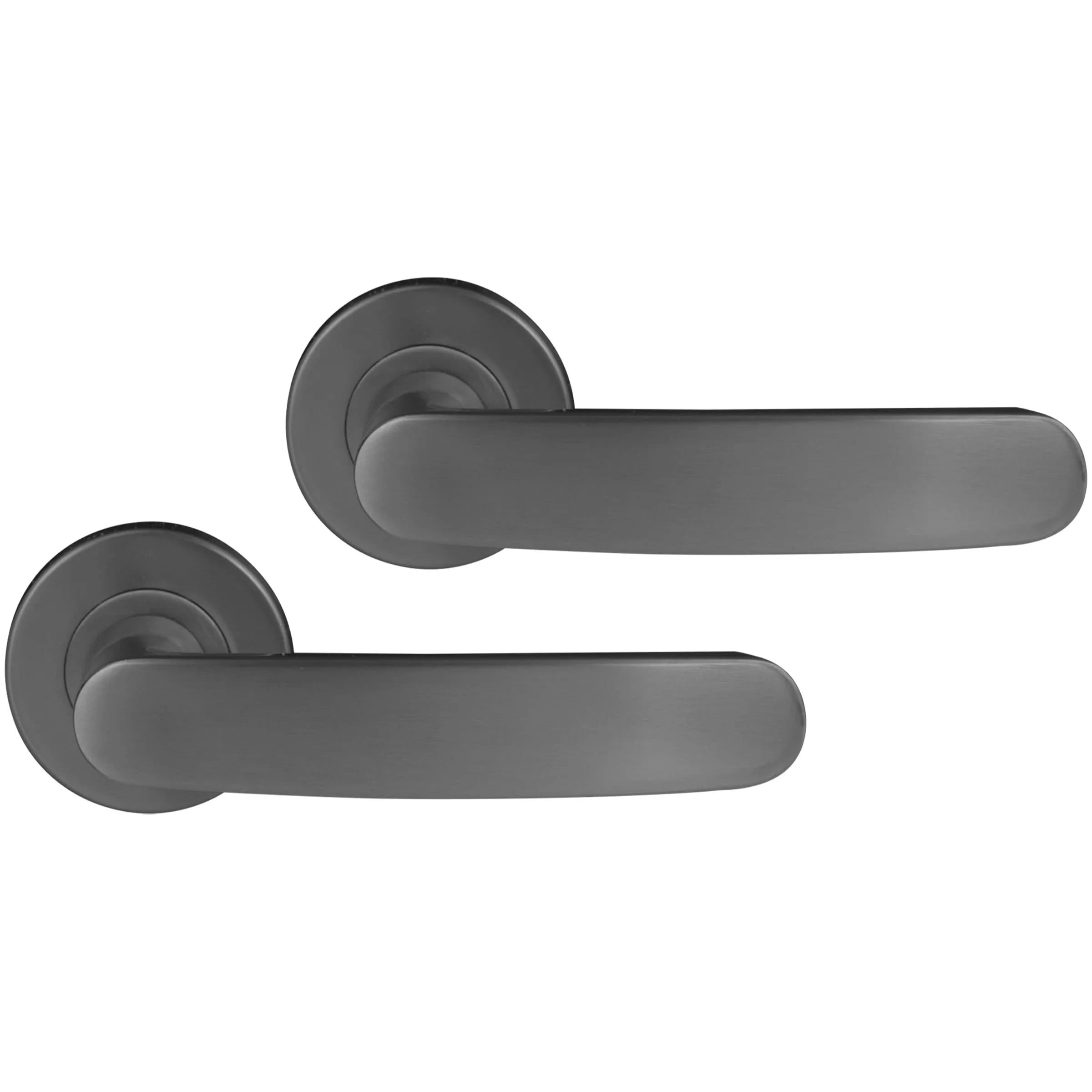 Differnz | Eindhoven deurkruk | rond rozet | gun metal