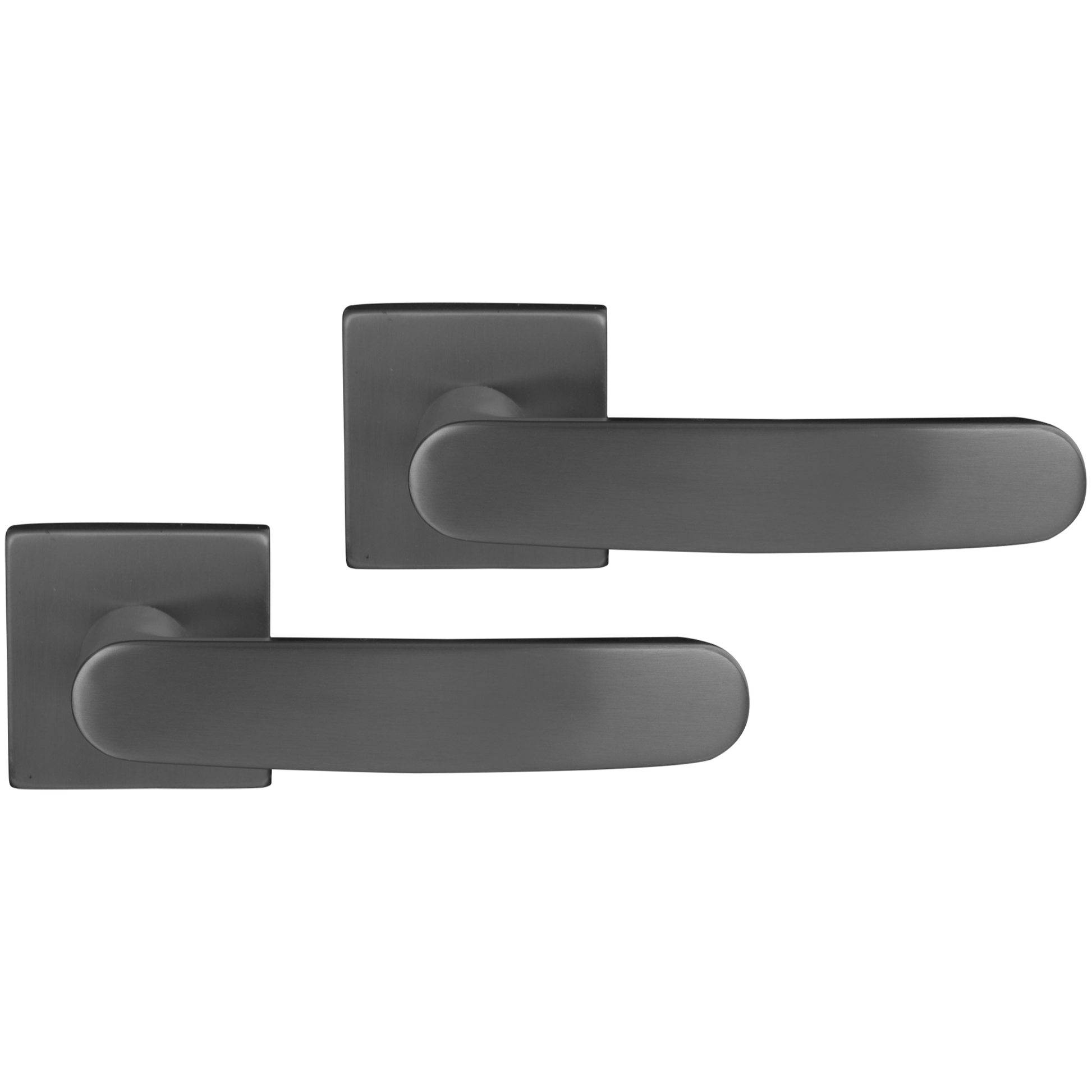 Differnz | Eindhoven deurkruk | vierkant rozet | gun metal