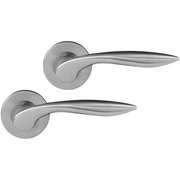 Differnz | Groningen deurkruk | rond rozet | mat chroom