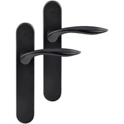 Differnz | Groningen deurkruk | ovaal schild | sleutel 56 mm | zwart