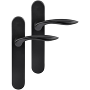 Differnz | Groningen deurkruk | ovaal schild | blind | zwart