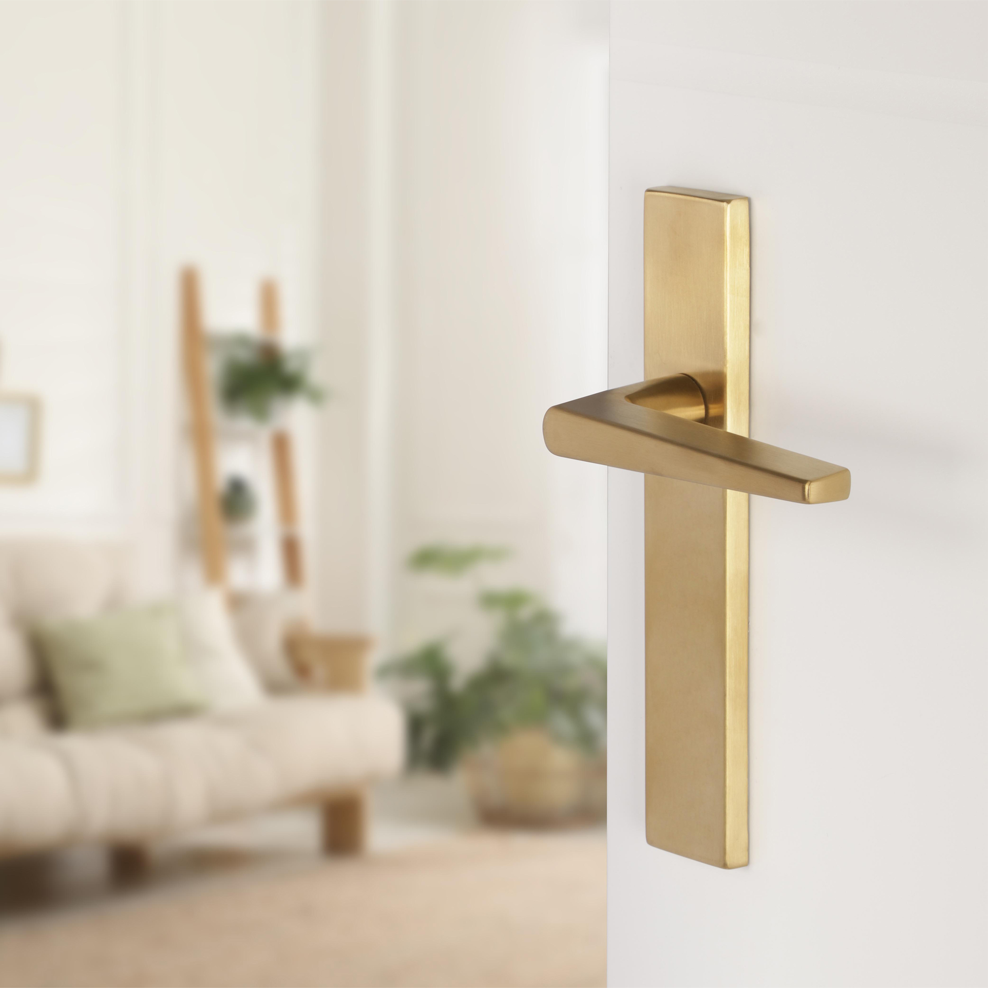 Differnz | Rotterdam deurkruk | vierkant schild | blind | goud