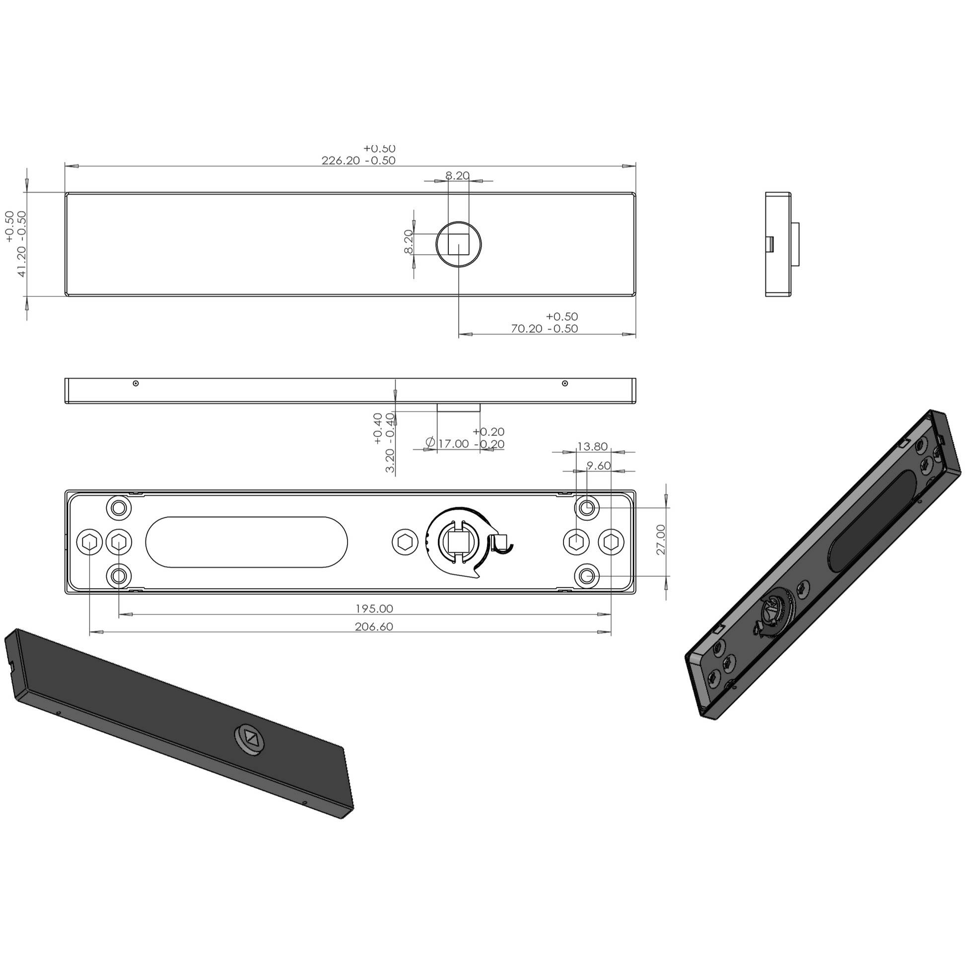 Differnz | Rotterdam deurkruk | vierkant schild | blind | goud