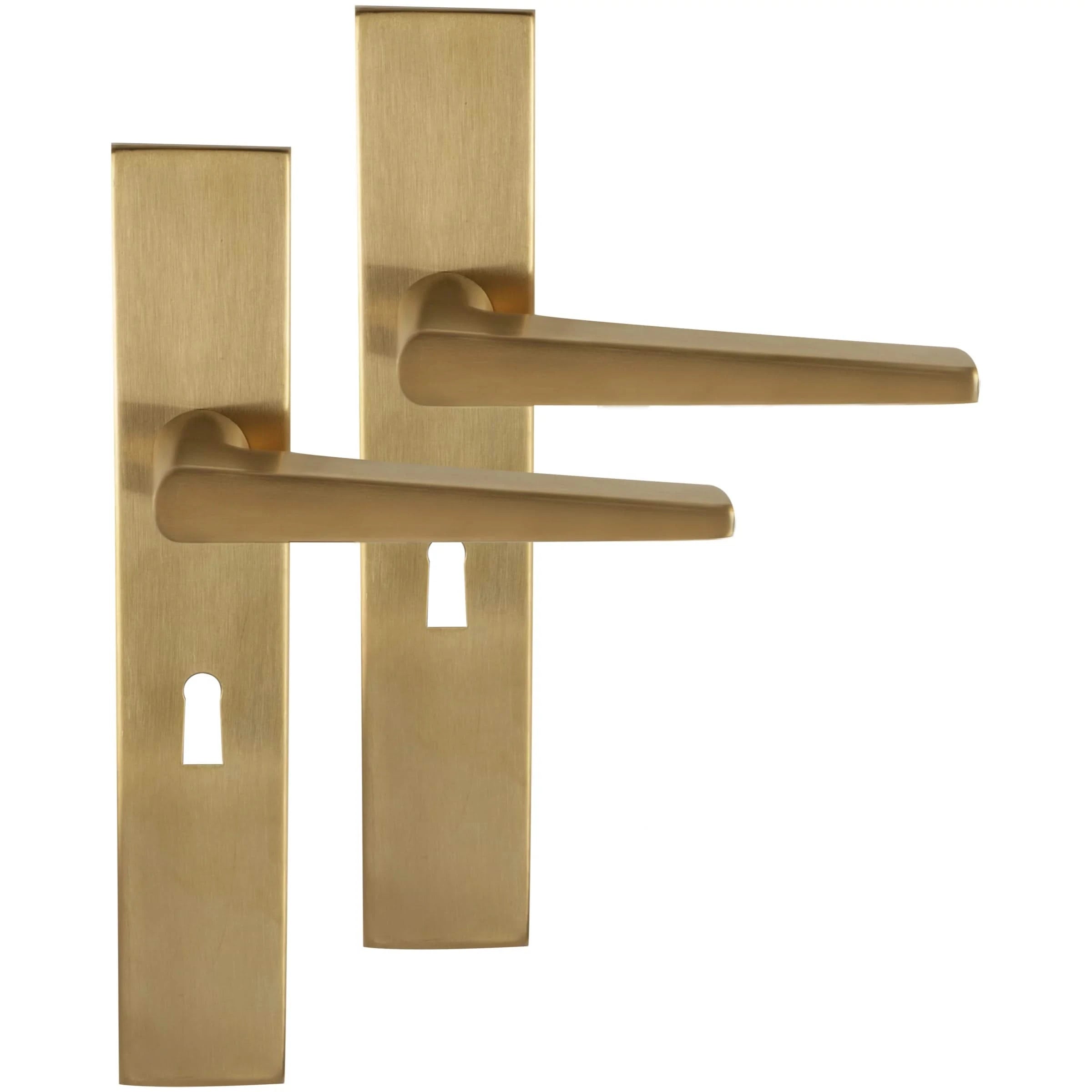 Differnz | Rotterdam deurkruk | vierkant schild | sleutel 56 mm | goud