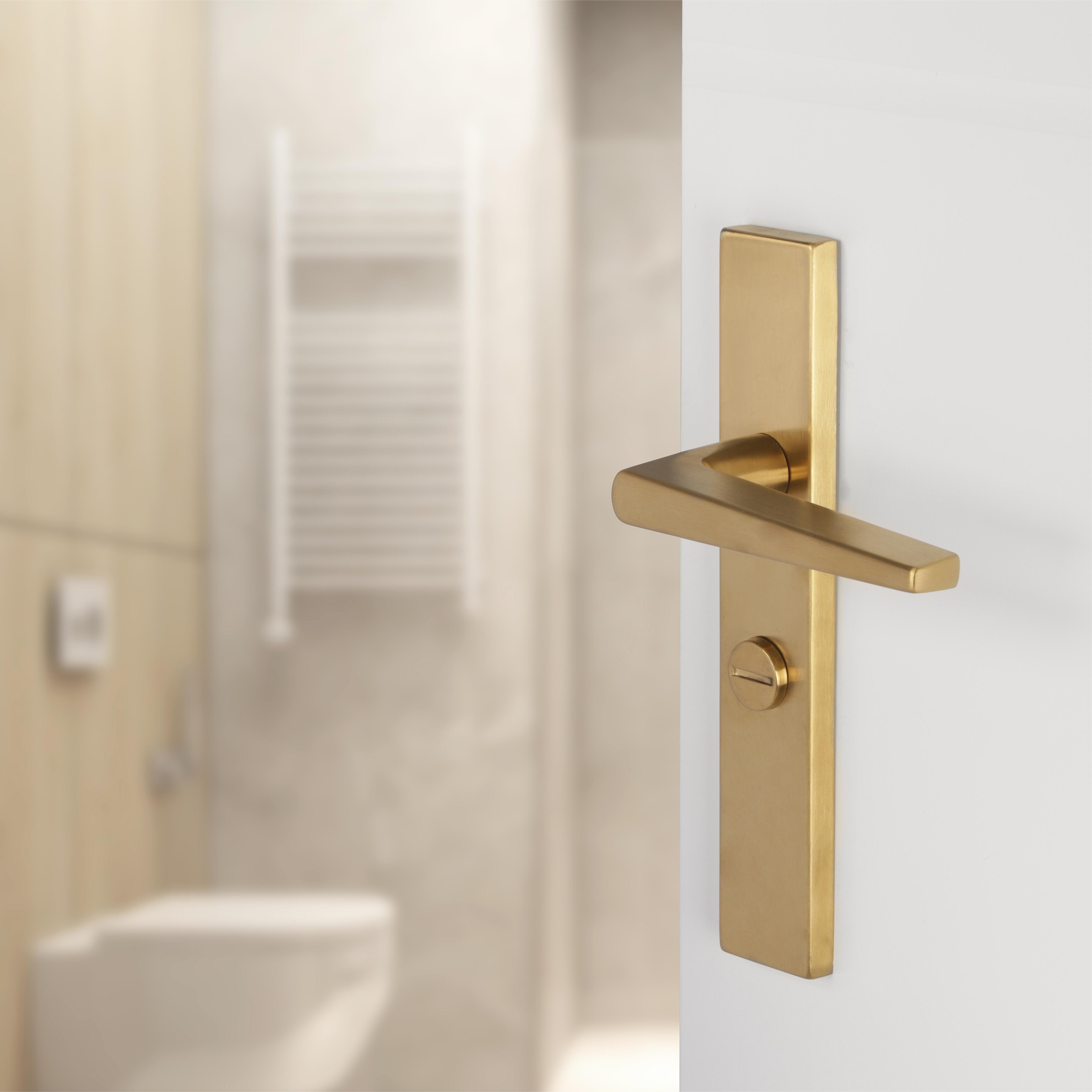 Differnz | Rotterdam deurkruk | vierkant schild | WC 63 mm | goud