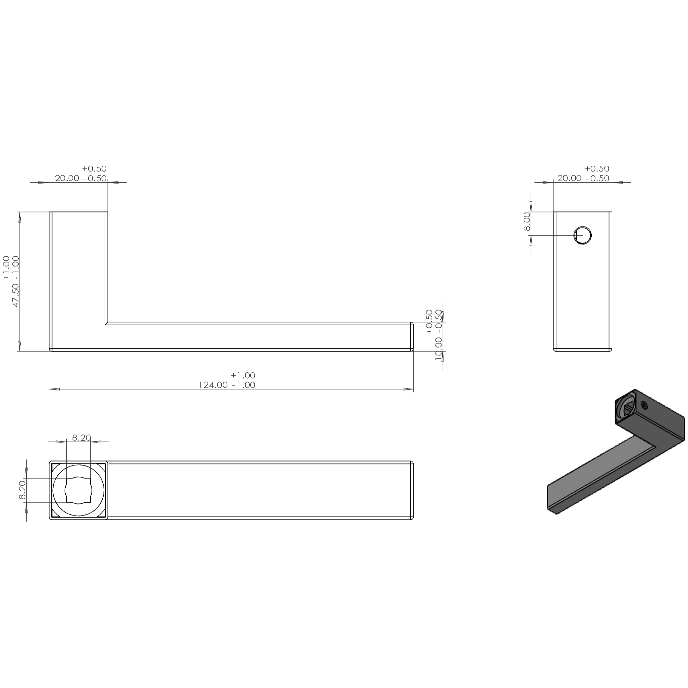 Differnz | Tilburg deurkruk | vierkant schild | blind | mat chroom