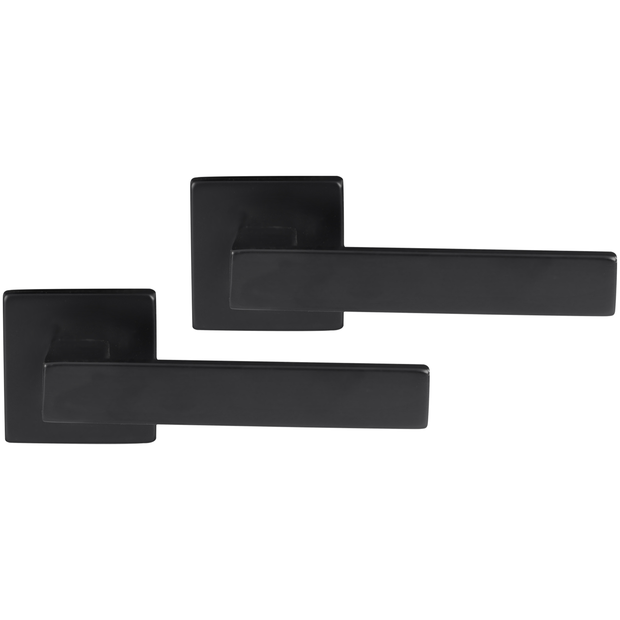 Differnz | Tilburg deurkruk | vierkant rozet | zwart