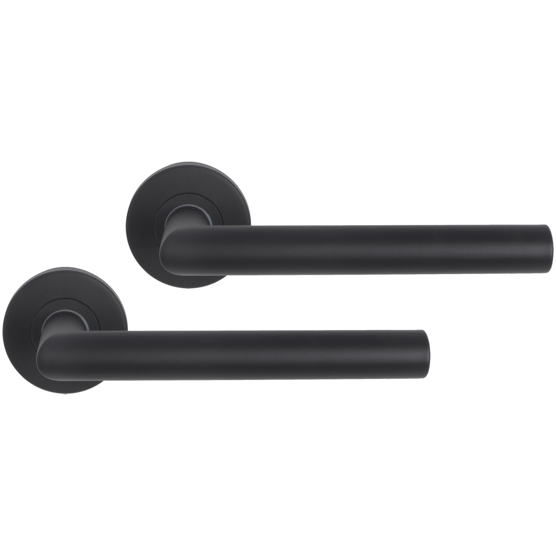 Differnz | Essence deurkruk boog | rond rozet | zwart