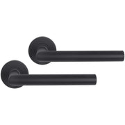 Differnz | Essence deurkruk recht | rond rozet | zwart