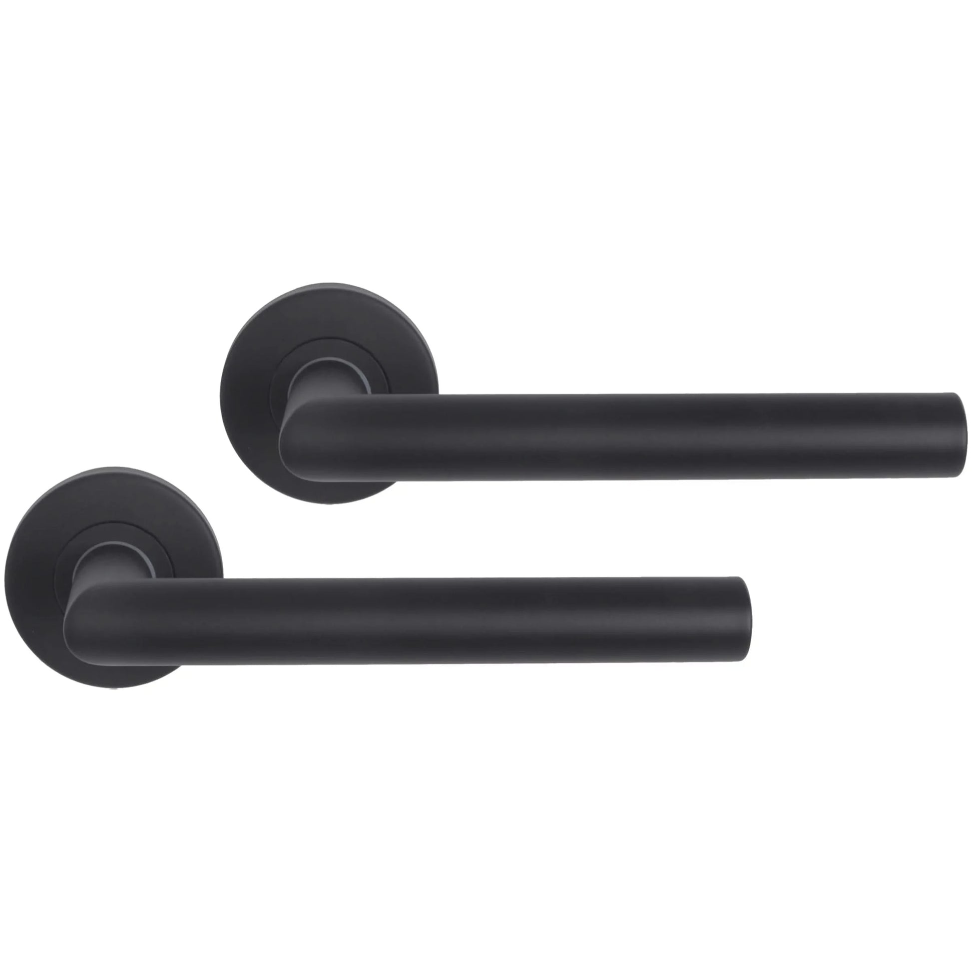 Differnz | Essence deurkruk recht | rond rozet | zwart