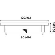 Differnz | Meubelgreep Plat | 96 mm | Goud