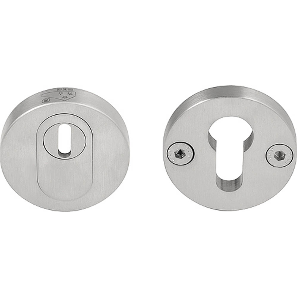 Formani | PBVEIL | massief veiligheidscilinderrozet met kerntrekbeveiliging | SKG*** | Mat Roestvast Staal